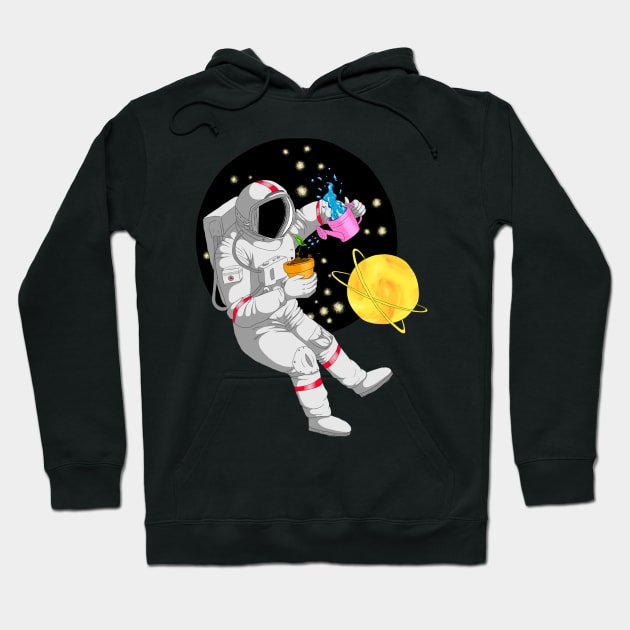 Astronaut In Cosmos Hoodie by Alexander S.